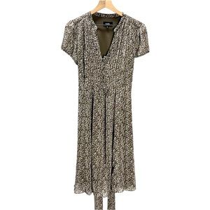 MSK Dress Brown Floral Knee Length Dress by MSK